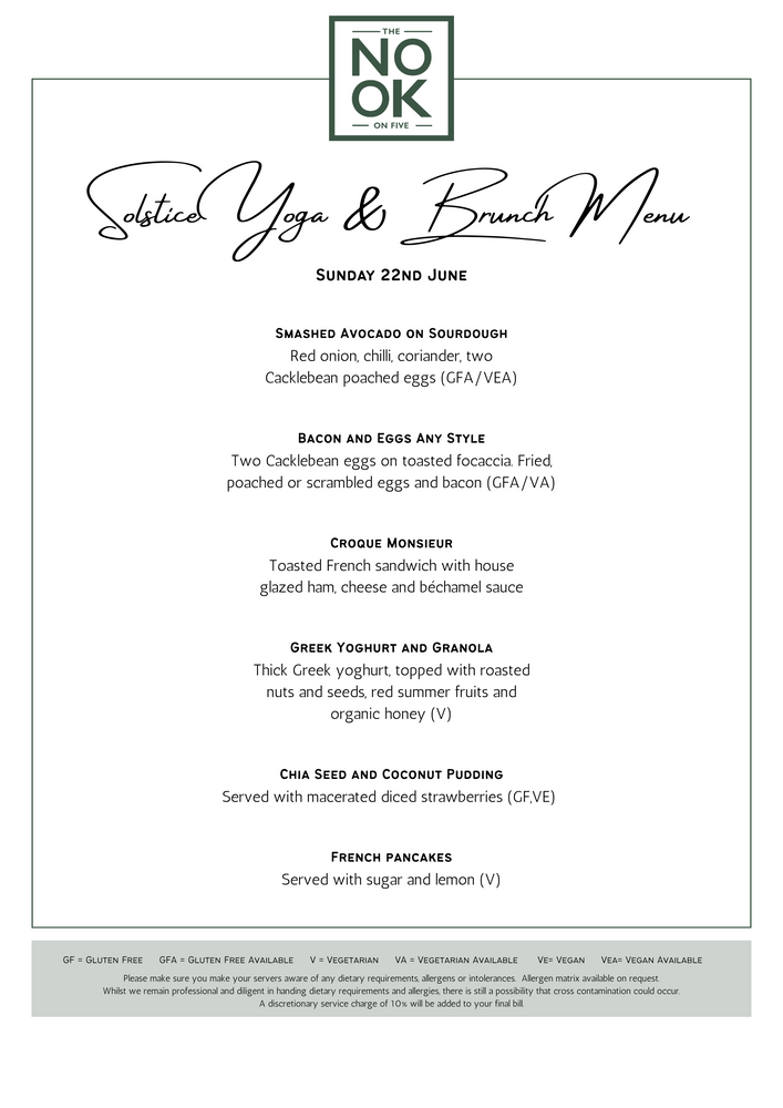 22nd June - Solstice Yoga & Brunch with Linda Adams